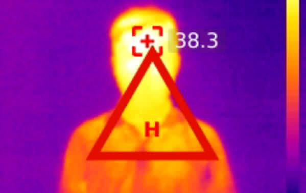 当前市场上的温度量测系统价格昂贵且不易安装使用，难以大量普及筑起防疫安全堡垒，因应当前武汉肺炎疫情严峻，蓝眼科技特别推出自己可以安装、操作容易的 BE-5301 红外显象测温摄影机，以最经济实惠的价格，帮助大家共度难关。红外显象测温摄影机可以安装在重要出入口、电梯、活动中心、会议室等人潮进出或逗留之处，借由所有温度在绝对零度以上的物体，都会因自身的分子运动而生成红外线辐射热，红外显象测温摄影机依照此原理，使用红外线辐射热感应器，将物体表面的辐射热转换为温度信号。红外显象测温摄影机是一种非接触表面温度计，具备安全与快速的测量方法，因此越来越广泛的被用于各领域，也是您当前快速安全检测防疫的最佳方法。